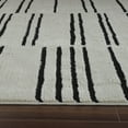 thumbnail image 2 of 7' X 10' Cream and Black Abstract Distressed Area Rug, 2 of 11