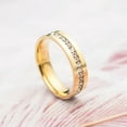 thumbnail image 7 of Men/Women's Jewelry Titanium Steel Silver/Gold AAA Cz Bands Wedding Ring Sz 6-11, 7 of 7