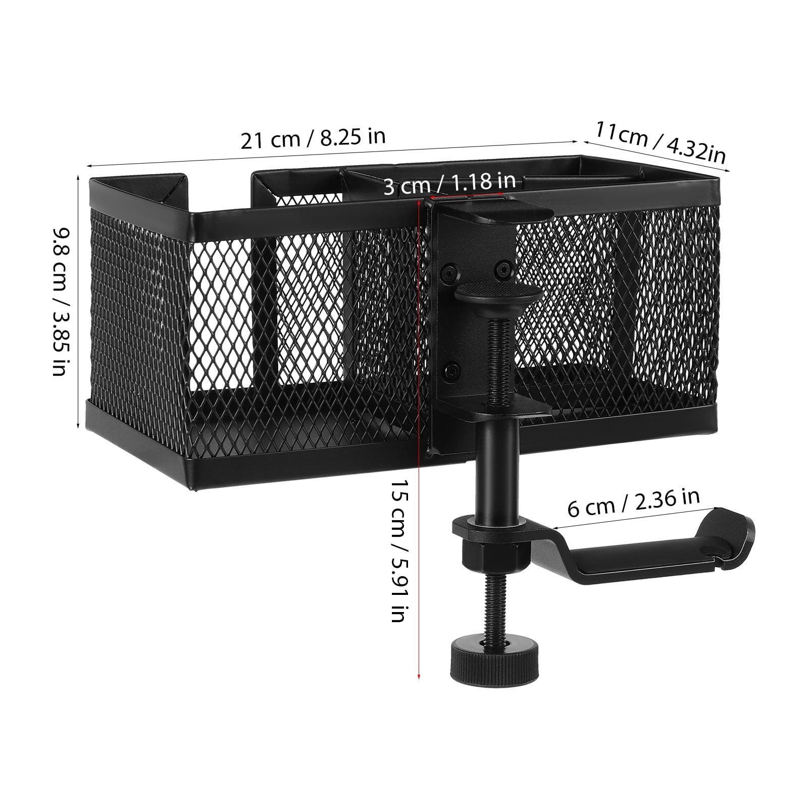 OFFIGAM Black Desktop Organizer Set for Office Accessories Storage and Efficient Workspace Organization