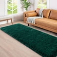 thumbnail image 2 of Alfombra de Peluche Merelax Runner 61x244 cm Verde Oscuro Suave Antideslizante, 2 of 7