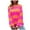 Orange, variant on Fesfesfes Women Sweater Tops Tie Dye V-neck Loose Knitting Sweater Casual Long Sleeve Splicing Coat or