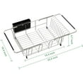 thumbnail image 5 of Small Dish Drying Rack in Sink with Utensil Holder, Stainless Steel Dish Rack for Kitchen, 5 of 5