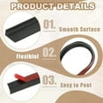 thumbnail image 3 of Uxcell Collapsible Shower Threshold Water Dam Guard, Shower Stopper Barrier Self Adhesive Sink Splash Guard Black 39"x0.8"x 0.5", 3 of 7
