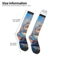 thumbnail image 2 of KLL Sailing Ship Ocean Sunset Print Cool Socks Men's Women's Crew Socks Funny Crazy Novelty Stockings, 2 of 6