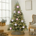 thumbnail image 5 of Taotanxi 16 PK 2.36 Inch (6CM) Large Christmas Ornament Balls for Xmas Tree-4 Style-Pink, 5 of 6