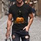 thumbnail image 1 of Blusas y camisas de manga corta y cuello redondo para hombre. Blusas/camisetas de manga corta con cuello redondo y estampado de Halloween para hombre. Blusa para hombre., 1 of 5