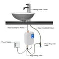 thumbnail image 5 of Aiqidi Instant Electric Hot Water Heater 110V 3000W Wall-mounted Under Sink Tankless Mini Boiler IPX4 Waterproof 20-50℃, White, 5 of 12