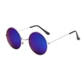 thumbnail image 3 of Classic Round Glasses Retro Circle Eyeglasses Clear Lens Metal Frame Accessories Non Prescription For Men Women Trendy Cute Lightweight Glasses Beach Party Vacation Wear, 3 of 9