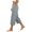Gray women wide leg capri pants a1, variant on Women's Wide Leg Capri Pants Elastic Waist Loose Solid Casual Palazzo Trousers with Pockets Summer Travel Lounge Work Outfits, Navy 2XL