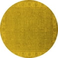 thumbnail image 1 of Ahgly Company Indoor Round Oriental Yellow Industrial Area Rugs, 4' Round, 1 of 4