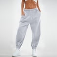 thumbnail image 2 of BRDFRL Women's Sexy Lounge Stretch Casual Jogger Drawstring Sweatpants with Pockets Gray 5XL, 2 of 7