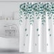 thumbnail image 1 of Cortina de ducha con estampado de hojas de plantas verdes y blancas con ganchos, cortinas de ducha 180x180 cm, cortina de baño antimoho, tela de poliéster, lavable e impermeable JM, 1 of 5