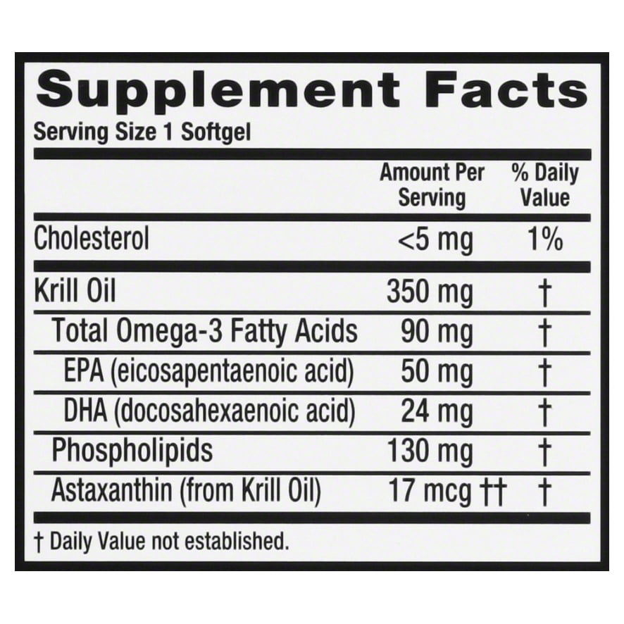MegaRed Omega-3 Krill Oil Softgels, 350 Mg, 90 Ct