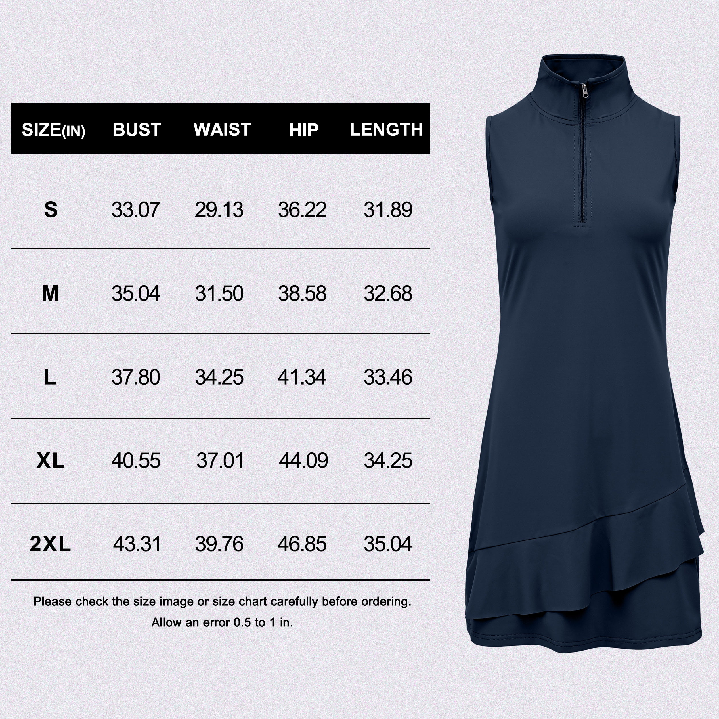 Tennis Dress for Women Golf Outfits with Shorts and Pockets Sleeveless Active Exercise Athletic Dresses for Women Black 2XL