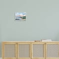 thumbnail image 2 of Seaside Modern Landscape Scene Landscape Painting White Framed Art Print Wall Art, 2 of 7