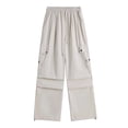 thumbnail image 3 of Girl Cargo Pants Casual Lightweight Back to School Outfit Streetwear Pants Girl Khaki Pants, Size 6-16 Years, 3 of 5