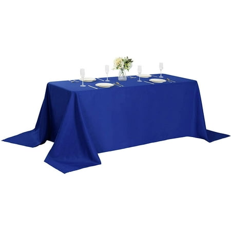 

Rectangle Tablecloth 90x132 inch Washable Polyester Fabric Table Cloth for Wedding Party Dining Banquet Decoration（90x132 Royal Blue）