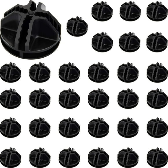 32 Pieces Plastic Connector Wire Grid Cube Organizer Connector for Modular Closet Storage Organizer and Wire Shelving (Black)