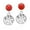 Red, variant on Majestic Tree of Life w/ Synthetic Red Coral Sterling Silver Dangle Earrings