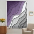 thumbnail image 3 of Purple Grey Ombre Sheer Curtains 54 Inches Long, Modern Geometric Abstract Aesthetics Cream Light Filering Curtains, Breathable Simi Curtain Privacy Drapes for Kitchen Bathroom Small Window Treatment, 3 of 9