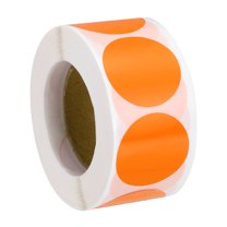 Uxcell Colored Dot Stickers, Color Coding Labels for Inventory and Organization Orange