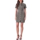 thumbnail image 2 of Vestido de camisa de mezclilla para mujer INSPIRE CHIC con cuello, manga corta, cinturón y botones, talla XL, gris, 2 of 5