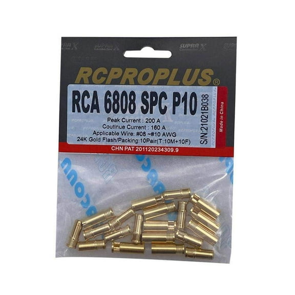 RCPROPLUS 6mm Bullet Connector - 10 Sets (8-10AWG)