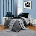 thumbnail image 3 of Your Zone Kids Black and Gray Reversible Quilt Set with Gray Sheets, Gamer, Twin, 5 Piece, Microfiber Polyester, 3 of 17