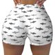 thumbnail image 2 of Balery Cute Shark Pantalones cortos de entrenamiento estampados para mujer, sin costuras, ajustados, para gimnasio, yoga, correr, deportes, ejercicio activo, fitness.-X-Large, 2 of 8