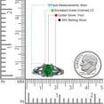 thumbnail image 7 of Round Split Shank Ring Green Emerald Cubic Zirconia Black Tone 925 Sterling Silver, Size 8, 7 of 7