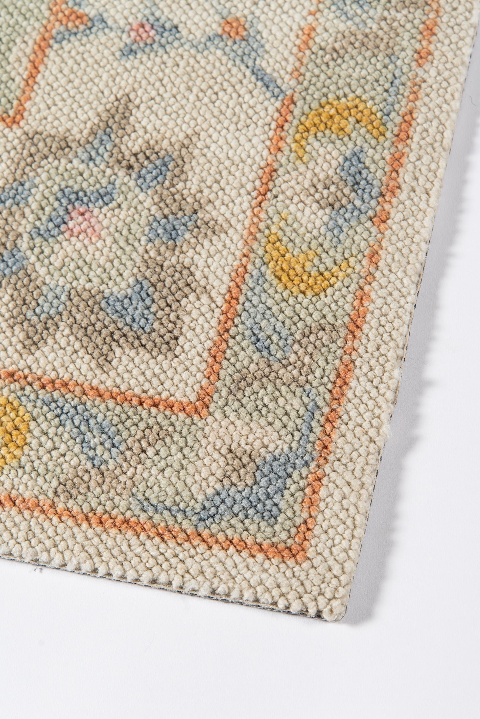 Momeni Anatolia Machine Made Wool and NylonLight Blue Area Rug 3'3" X 5'