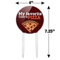 thumbnail image 2 of Acrylic My Favorite Color is Pizza Cake Topper Party Decoration for Wedding Anniversary Birthday Graduation, 2 of 6