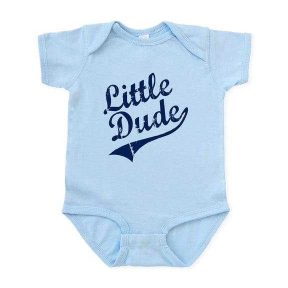 CafePress - LITTLE DUDE (Script) Infant Bodysuit - Baby Light Bodysuit, Size Newborn - 24 Months