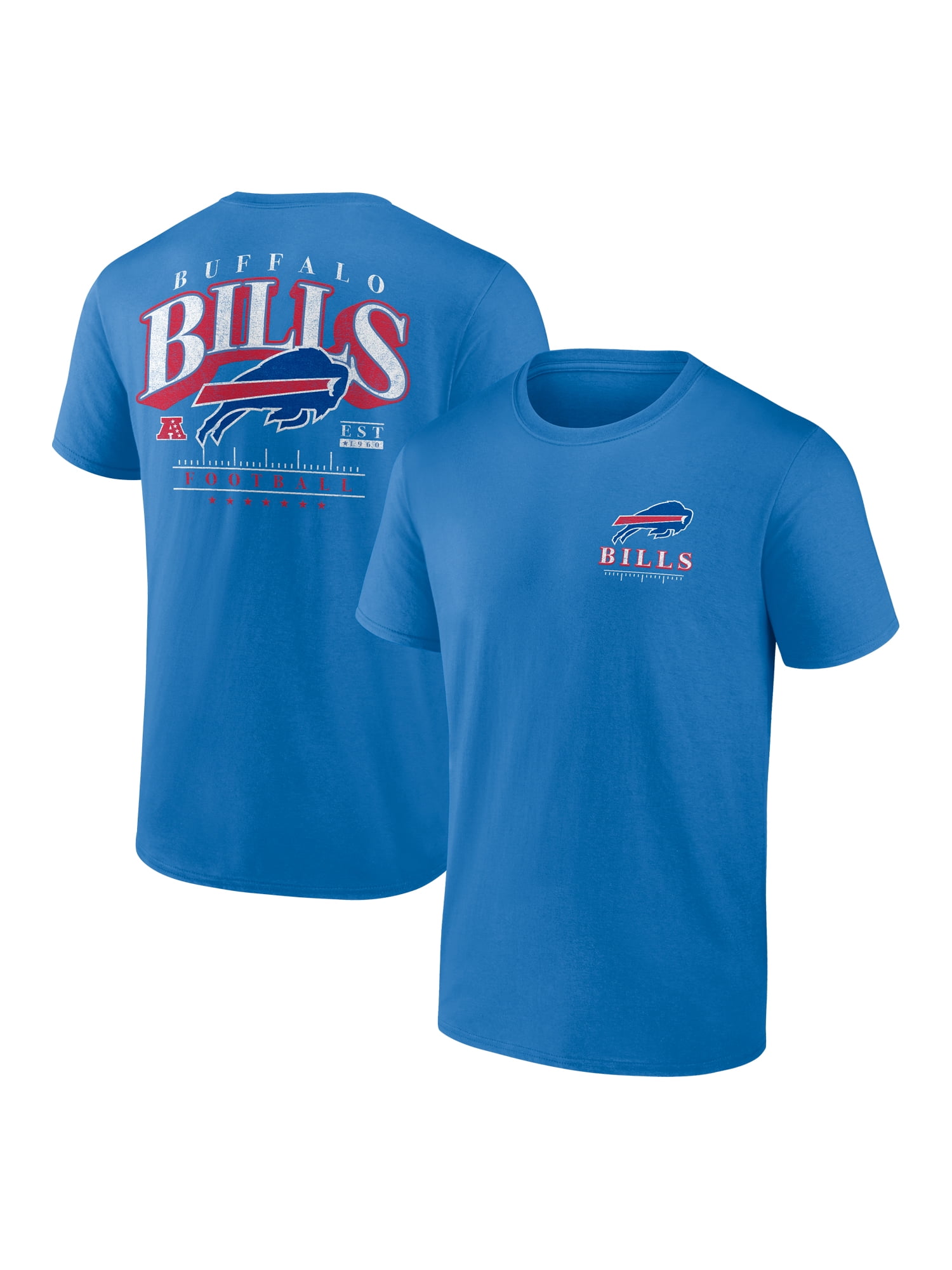 NFL Buffalo Bills Men's Cotton Faded Royal Short Sleeve T-Shirt