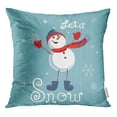 thumbnail image 1 of RYLABLUE Holiday Wishes Let It Snow Lettering Fancy Letters Cartoon Playful Throw Pillowcase Cushion Case Cover, 1 of 1