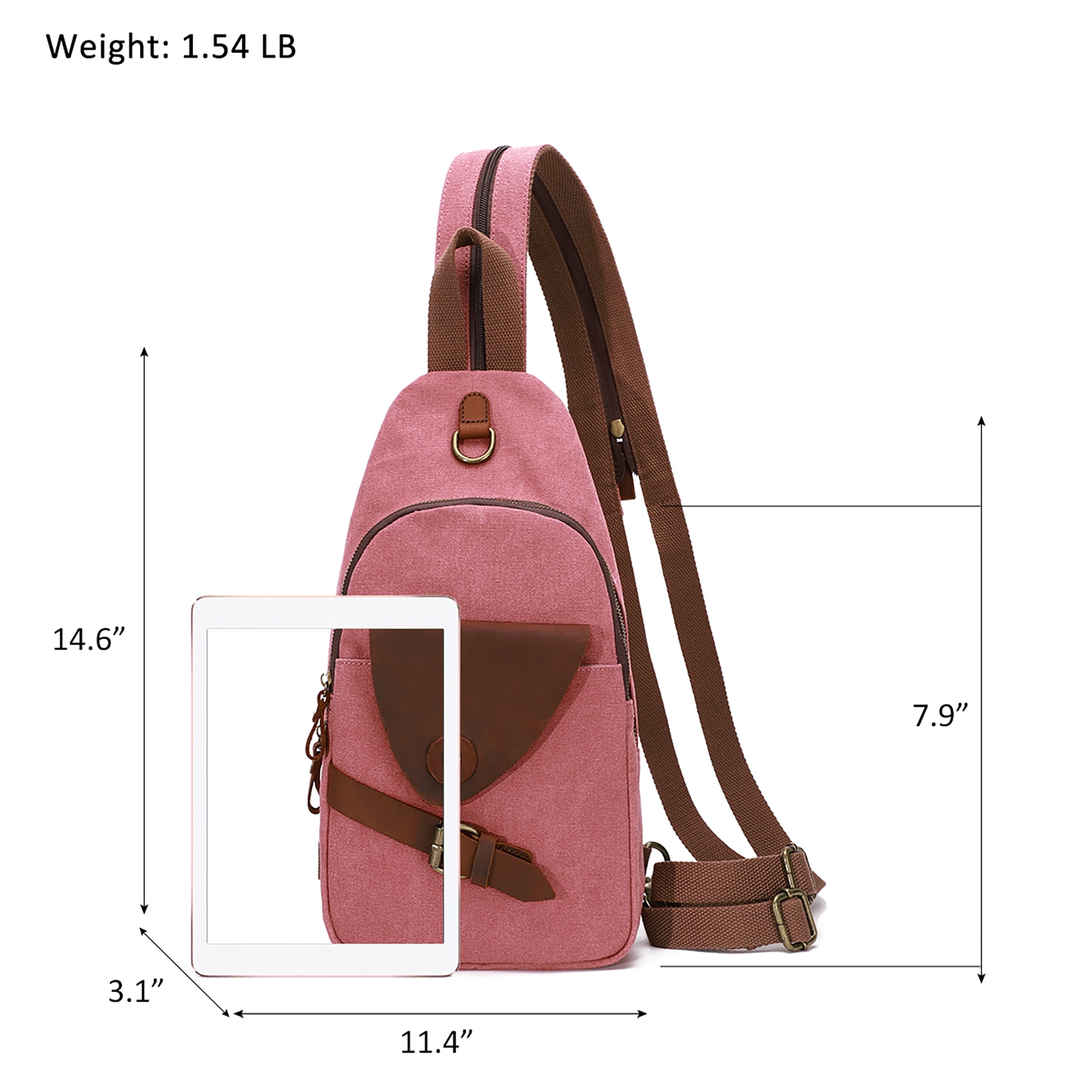 KL928 Outdoor Canvas Sling Bag Crossbody Backpack Casual Rucksack for Men Women Gift