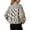 White(Beige), variant on Women's Plaid Zip Jacket Collar Lightweight Fall Coat Street Style