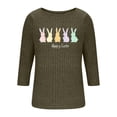 thumbnail image 4 of Camiseta de Cuello Redondo Impresa Casual de Manga 3/4 de Mujer Y Blusas, Tops de Moda de Otoño E Invierno, 4 of 7