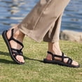 thumbnail image 2 of MEGNYA Comfortable Summer Hiking Sandals for Ladies, Arch Support Rubber Sole Slide Sandals for walking, Lightweigh Warerproof Beach Sandals for Pool Water Travel Black Size 8, 2 of 9