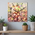thumbnail image 6 of Orange Spring Floral Wooden Wall Clock Silent Non Ticking, Modern Oil Painted Daisy Botanical Square Wall Clocks Battery Operated, Decor Clock for Home Office, Living Room, Kitchen, 12 Inch, 6 of 9