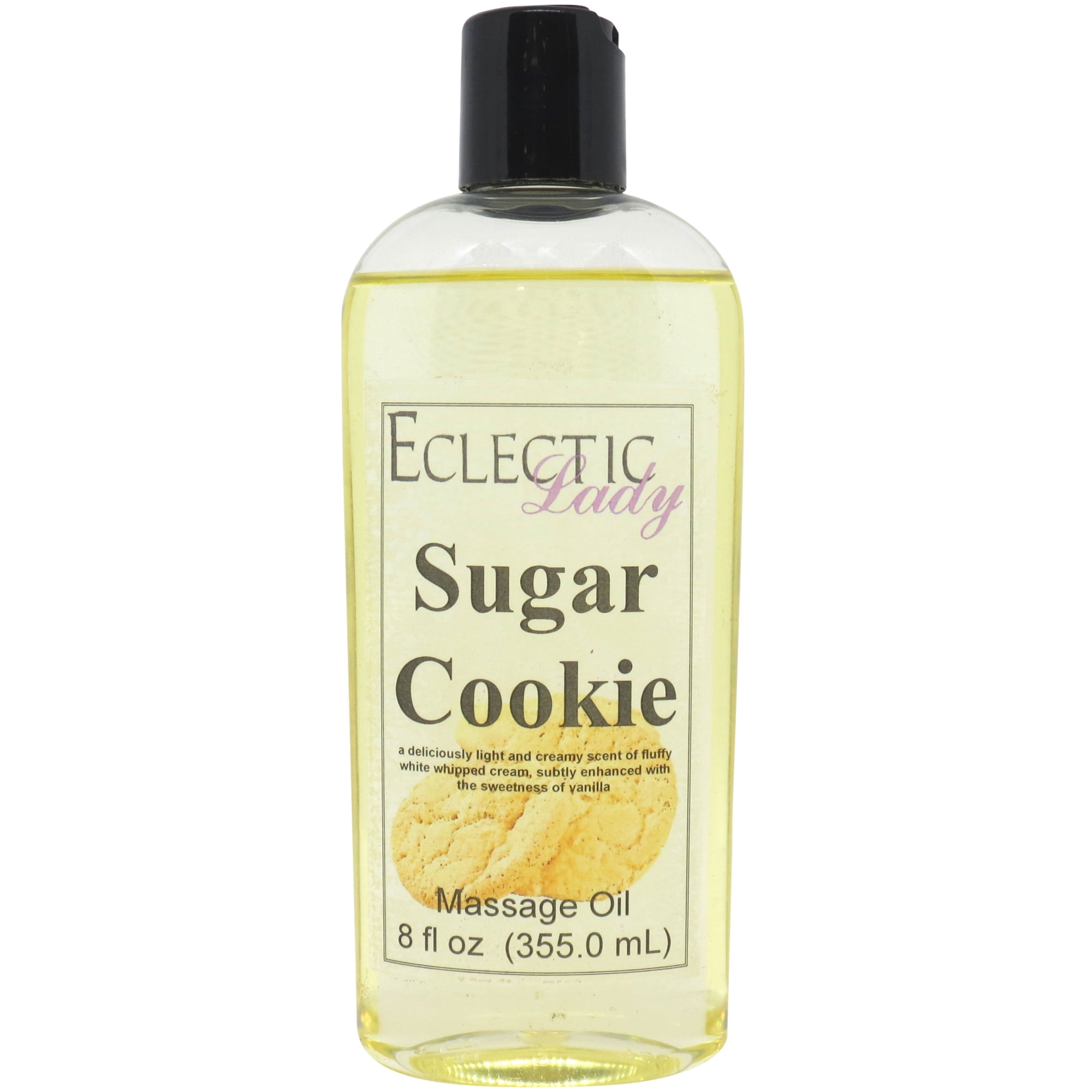 Sugar Cookie Massage Oil by Eclectic Lady, 8 oz, Sweet Almond Oil and Jojoba Oil