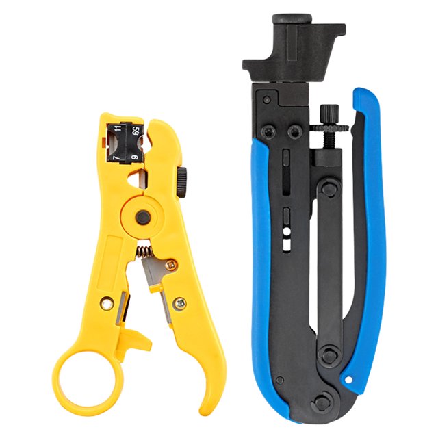 Kit Cable Coaxial Stripper Ajustable para RG6 RG59 RG11