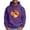 Purple, variant on Mens Hooded Sweatshirt Pullover Casual Long Sleeve Hoodie with Tropical Sunset Palm Tree Beach Graphic Print