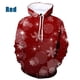 thumbnail image 3 of Sudadera con capucha con estampado 3D de copos de nieve navideños de invierno para hombre y mujer, informal, moderna, unisex, 3 of 5