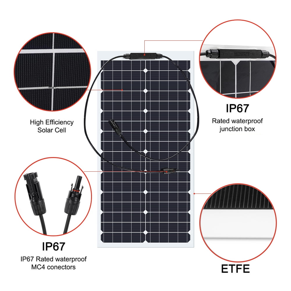 Flexible Solar Panel Module Battery Charger for Automotive Outdoor RV Boat