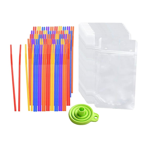 100 bolsas para bebidas con cierre de cremallera para y jugos de 500 ml con .