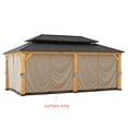 thumbnail image 2 of Sunjoy Replacement Gazebo Curtain Panles,Waterproof 6-Panel Screen Walls Outdoor Curtain for 12 x 20 ft Gazebo, Patio & Backyard Protection, 2 of 4