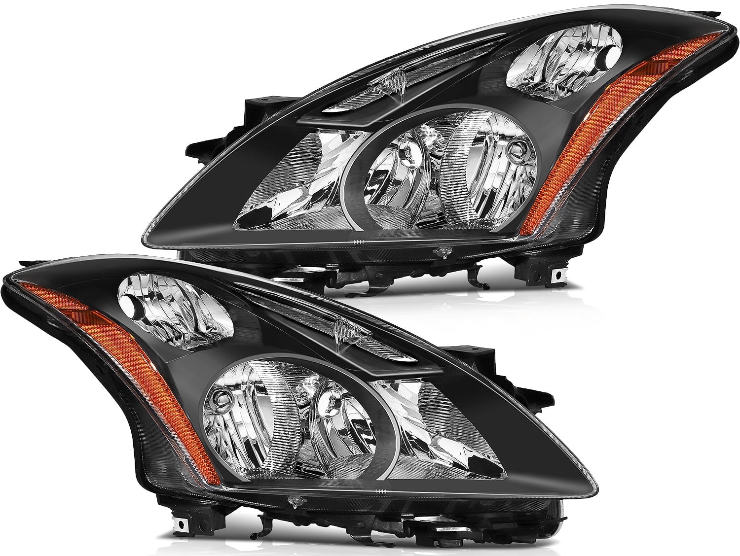 Chrome Clear OE Headlights Pair For 2010-2012 Nissan Altima Sedan – Driver & Passenger