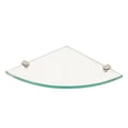 thumbnail image 1 of 2 estantes de vidrio para baño, estante esquinero triangular, soporte de pared para esquina de baño, organizador de almacenamiento, 1 of 7