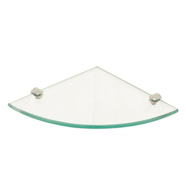 2pcs Bathroom Glass Shelf Corner Shelf Triangle Rack Bathroom Wall